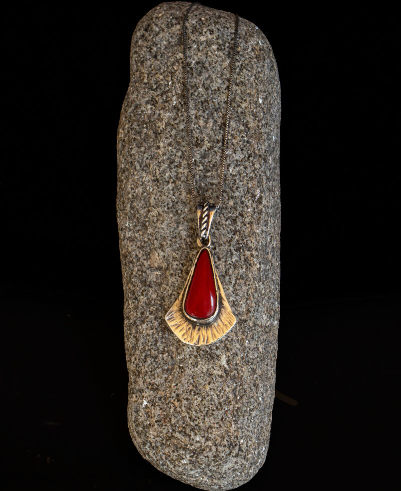 J126 Fan-Shaped Rosarita Pendant - Image 2
