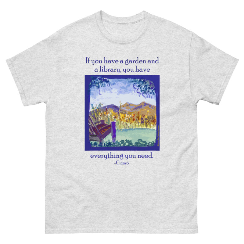 A GARDEN AND A LIBRARY - Men's Classic Tee - Image 13