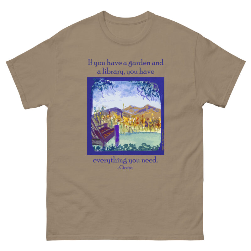 A GARDEN AND A LIBRARY - Men's Classic Tee - Image 4
