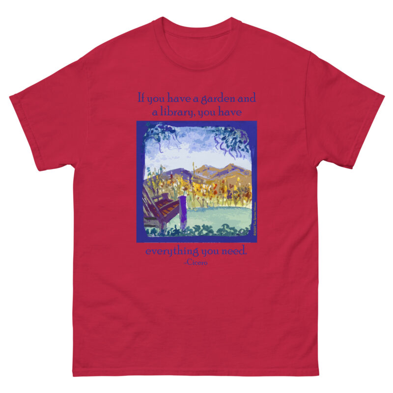 A GARDEN AND A LIBRARY - Men's Classic Tee - Image 2