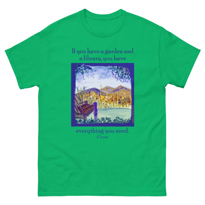 A GARDEN AND A LIBRARY - Men's Classic Tee - Image 5