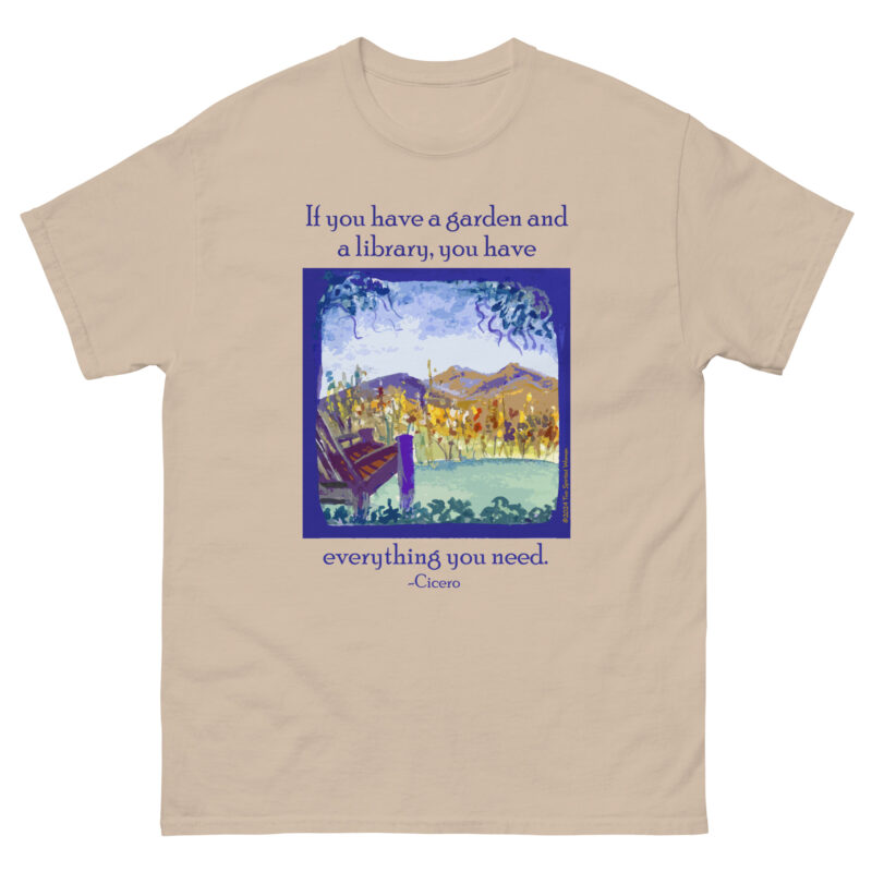 A GARDEN AND A LIBRARY - Men's Classic Tee - Image 9