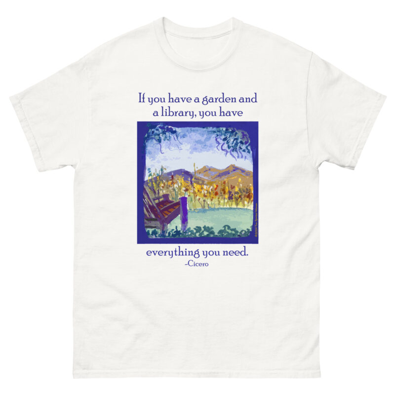 A GARDEN AND A LIBRARY - Men's Classic Tee - Image 14