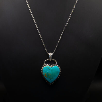 J124 Large Kingman Turquoise Heart