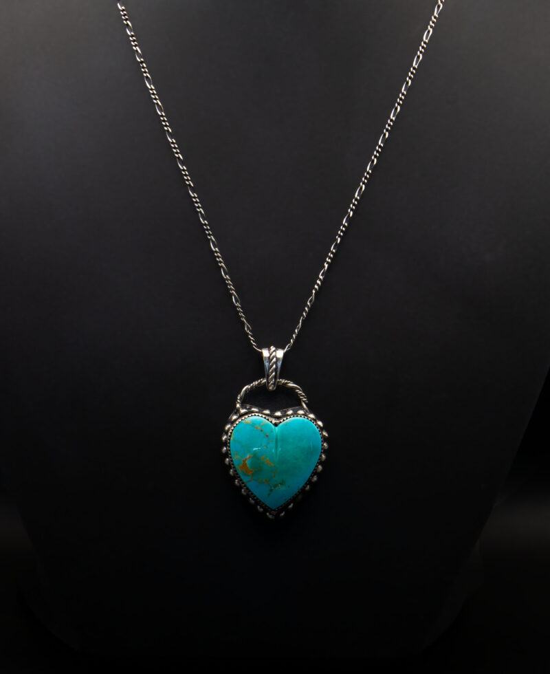 J124 Large Kingman Turquoise Heart