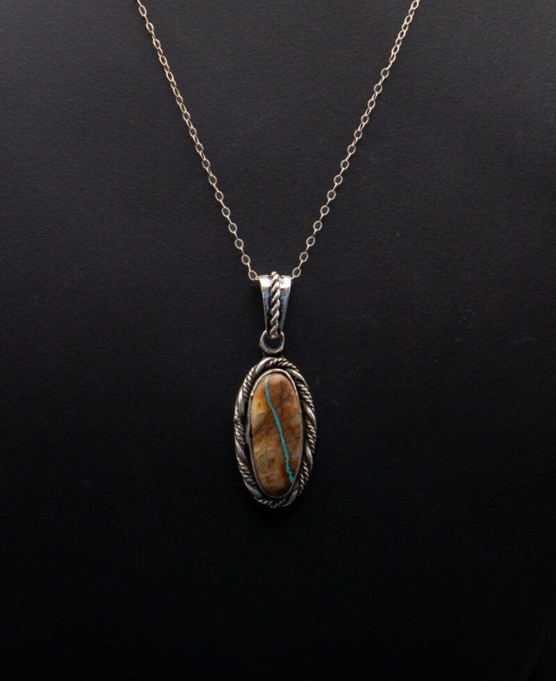 J128 Royston Ribbon Turquoise Pendant - Image 7