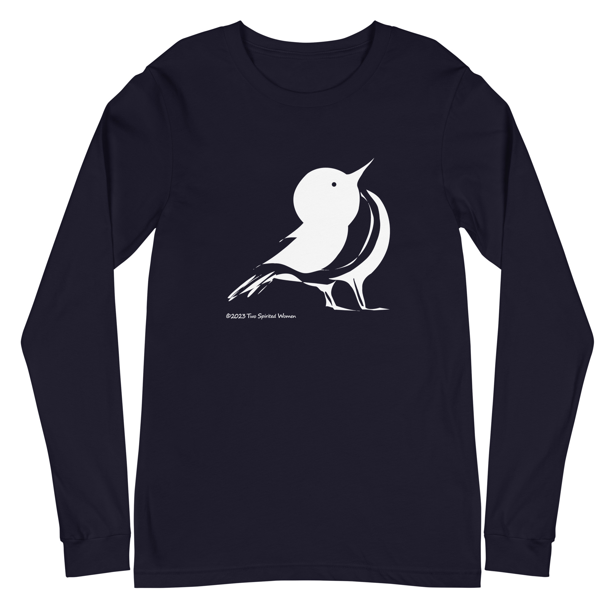 WHITE SONGBIRD - Unisex Long Sleeve Tee - Image 3