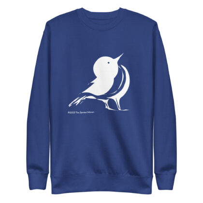 BLUE/WHITE SONGBIRD - Unisex Premium Sweatshirt