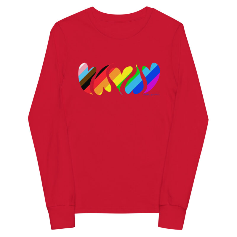 HEARTS OF PRIDE - Youth Long Sleeve Tee - Image 3