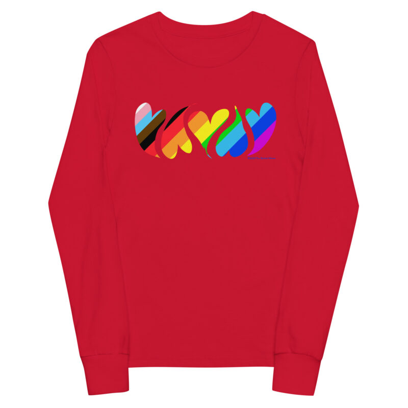 HEARTS OF PRIDE - Youth Long Sleeve Tee - Image 3