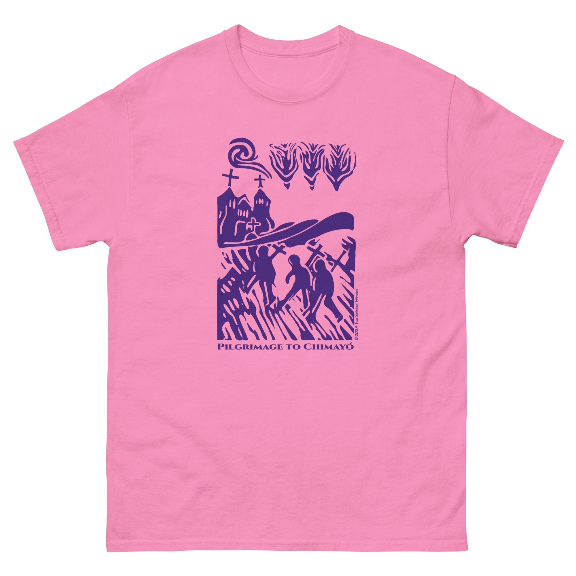 PILGRIMAGE TO CHIMAYO (Blue/Purple) - Men's Classic Tee - Image 7