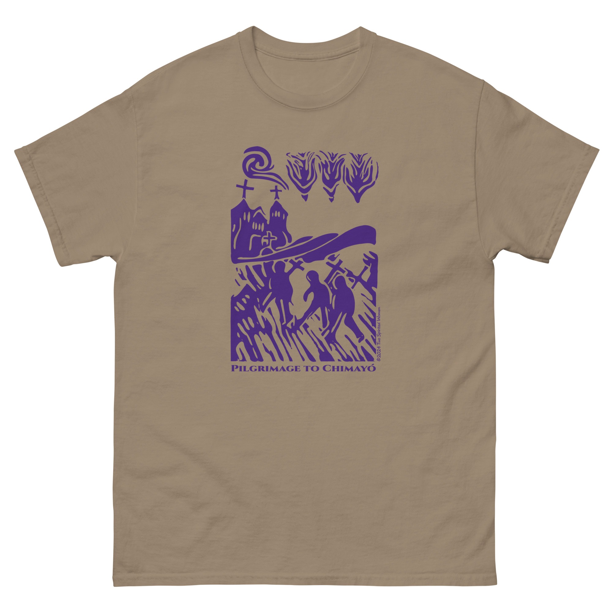 PILGRIMAGE TO CHIMAYO (Blue/Purple) - Men's Classic Tee - Image 6