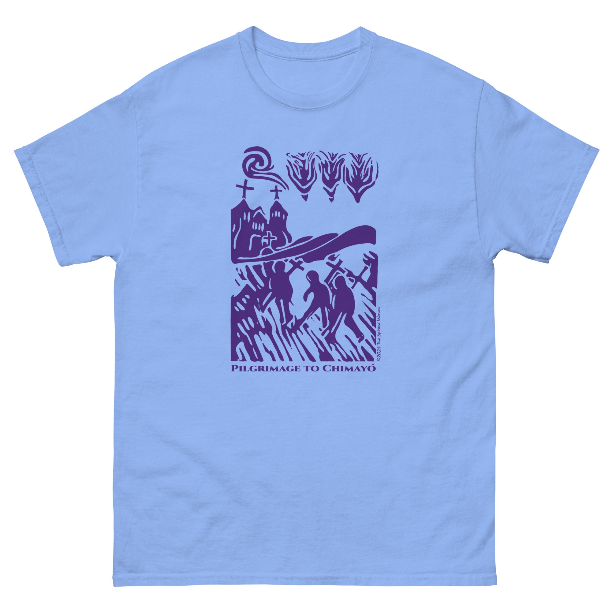 PILGRIMAGE TO CHIMAYO (Blue/Purple) - Men's Classic Tee - Image 8