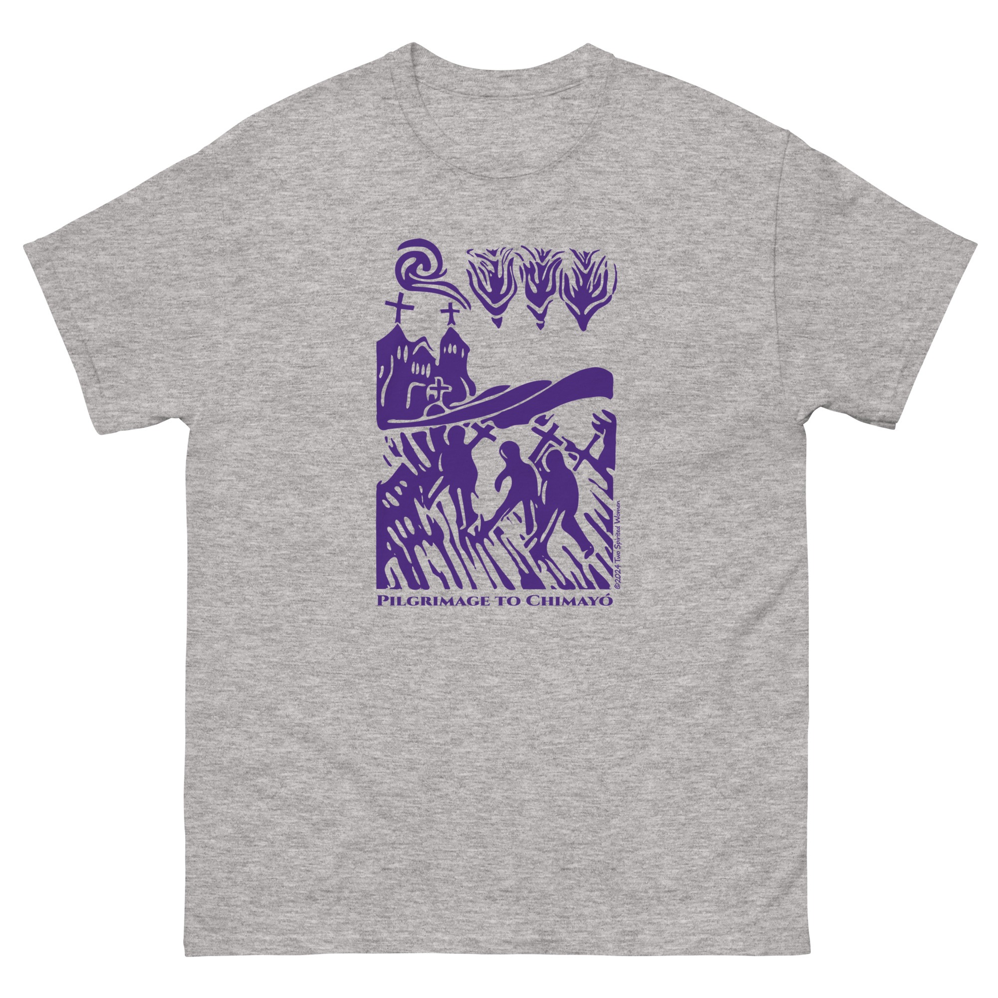 PILGRIMAGE TO CHIMAYO (Blue/Purple) - Men's Classic Tee - Image 10