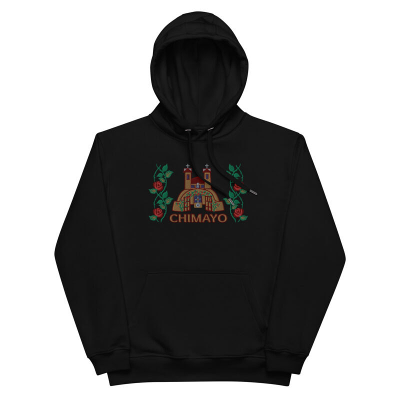 EL SANTUARIO WITH ROSES - Premium Eco Hoodie (embroidered)