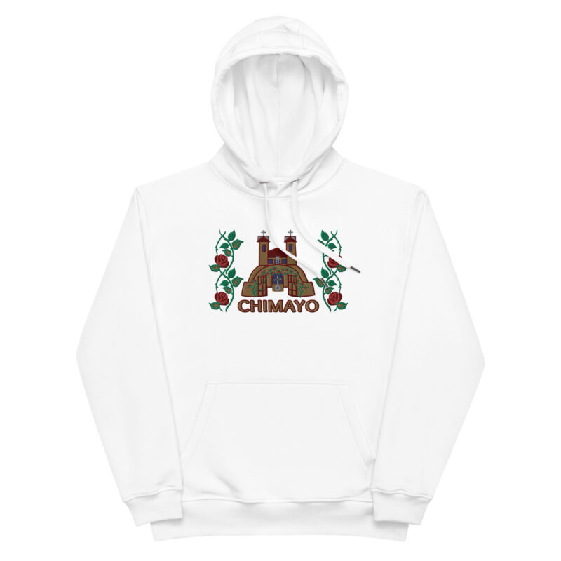EL SANTUARIO WITH ROSES - Premium Eco Hoodie (embroidered) - Image 2