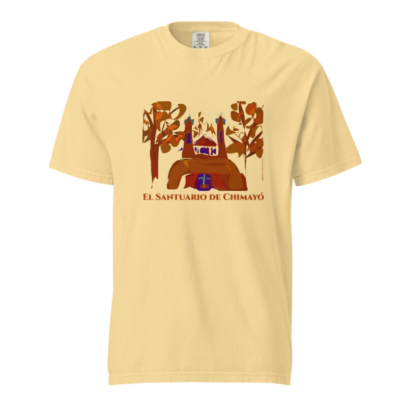 SANTUARIO DE CHIMAYO IN FALL - Unisex Soft Heavyweight Tee - Image 6