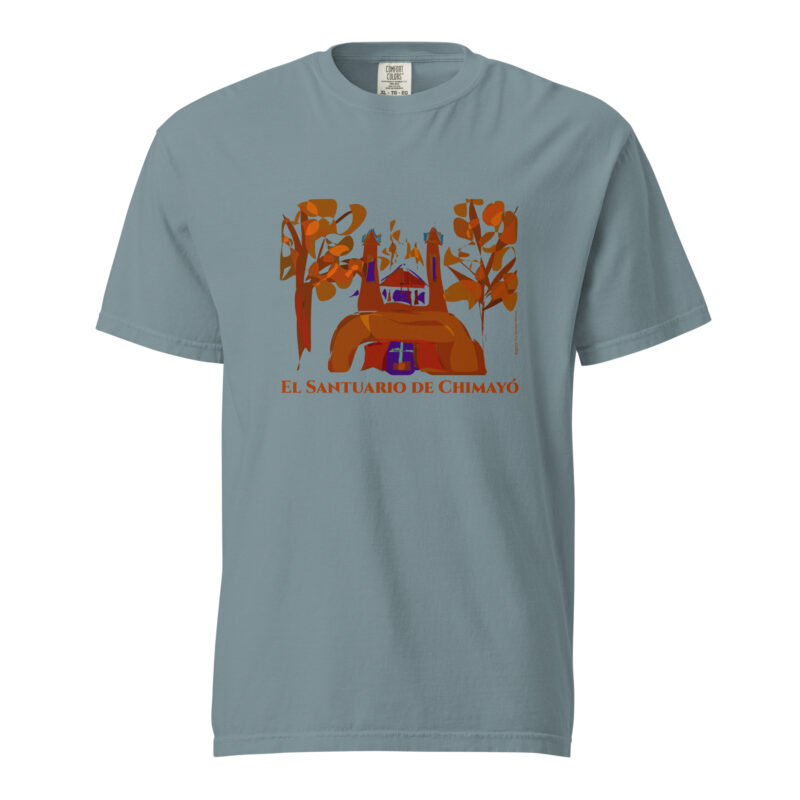 SANTUARIO DE CHIMAYO IN FALL - Unisex Soft Heavyweight Tee - Image 12