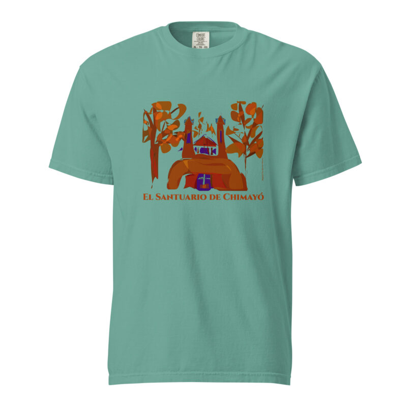 SANTUARIO DE CHIMAYO IN FALL - Unisex Soft Heavyweight Tee - Image 7
