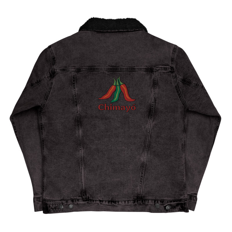 CHIMAYO CHILE - Unisex Denim Sherpa Jacket (embroidered front & back) - Image 20