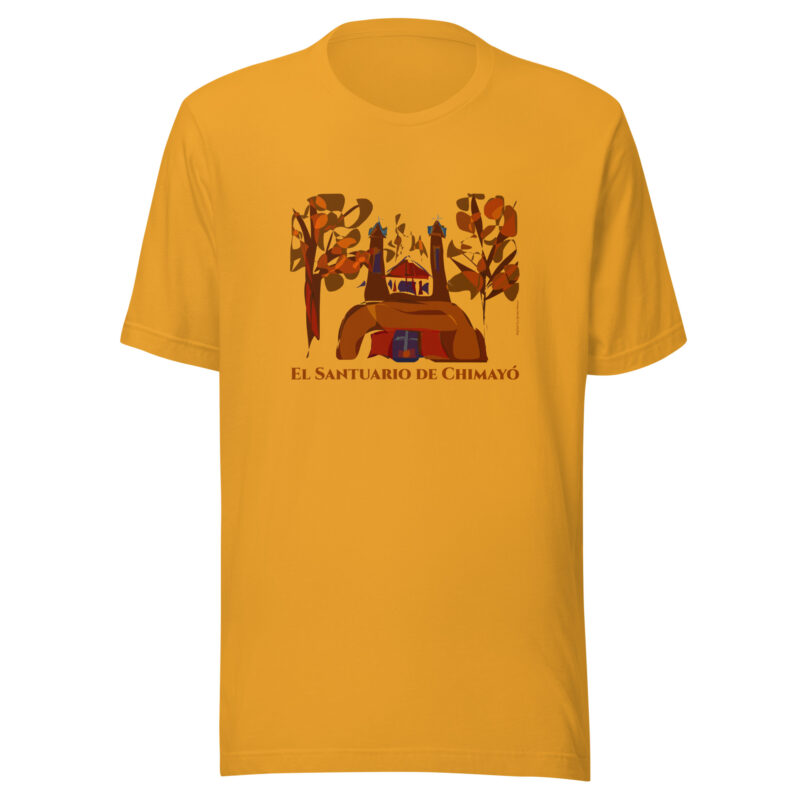 SANTUARIO DE CHIMAYO IN FALL - Unisex Staple Tee (bright colors) - Image 8
