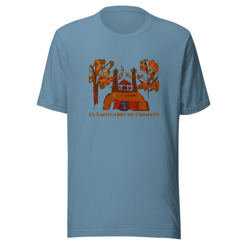 SANTUARIO DE CHIMAYO IN FALL - Unisex Staple Tee (bright colors) - Image 3