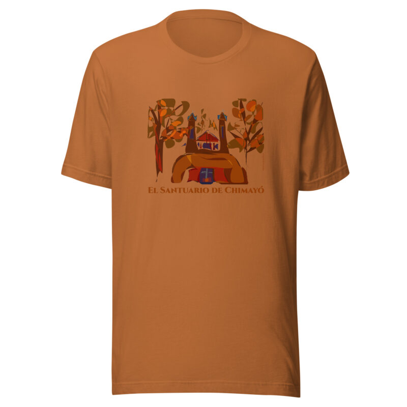 SANTUARIO DE CHIMAYO IN FALL - Unisex Staple Tee (bright colors) - Image 2