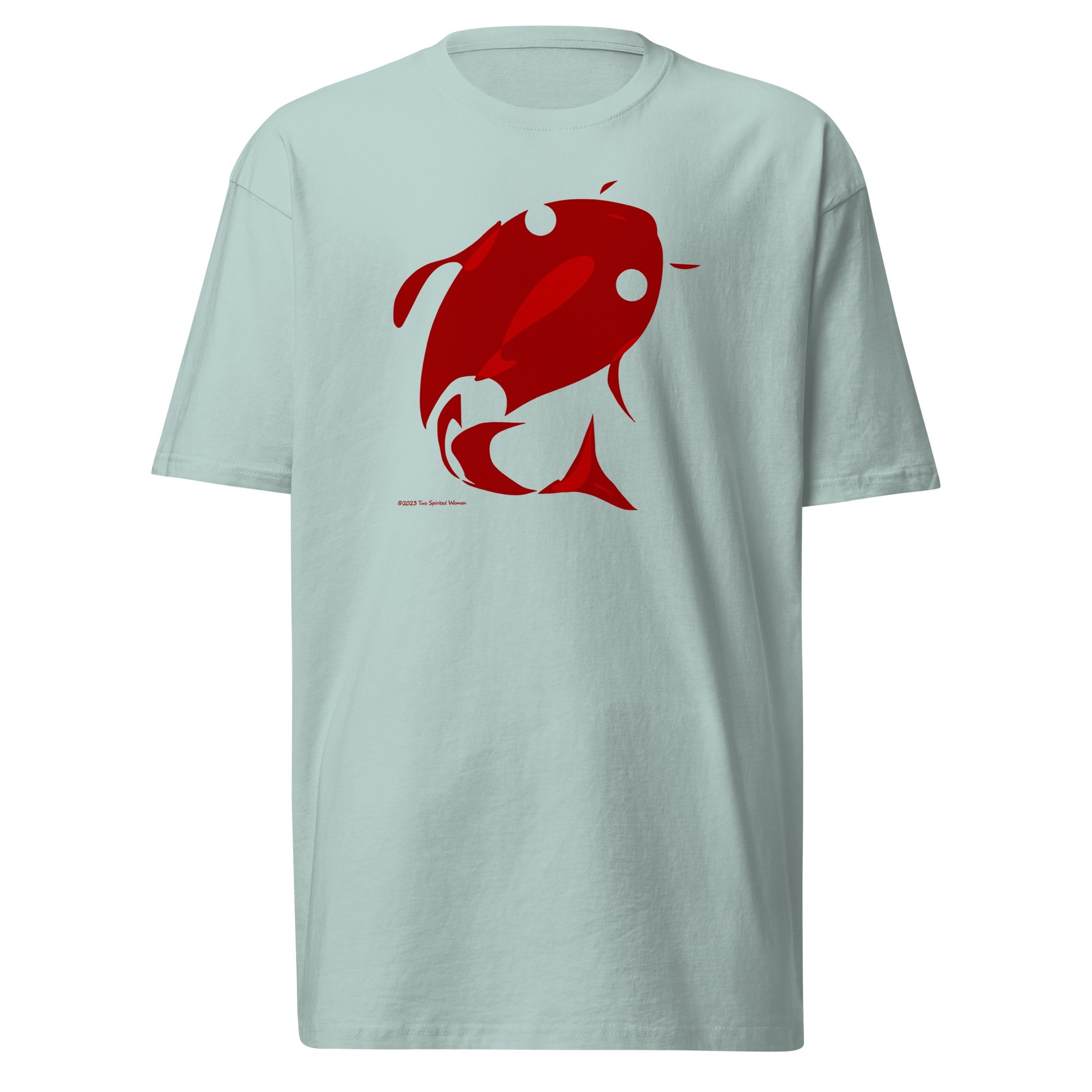 RED FISH - Men’s Premium Heavyweight Tee - Image 5
