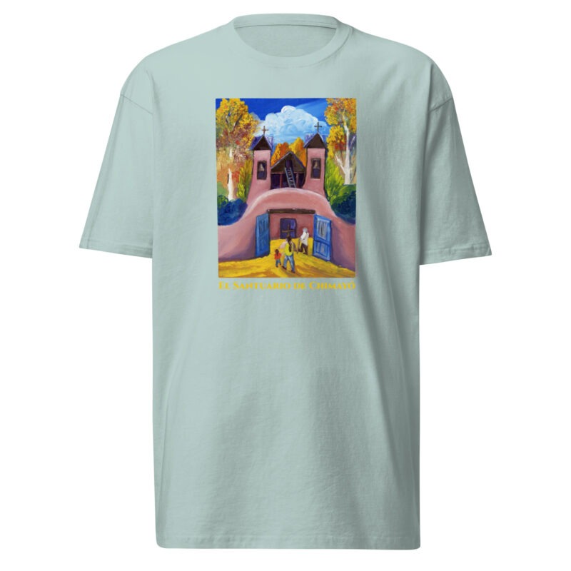 VISITING EL SANTUARIO - Men’s Premium Heavyweight Tee - Image 7