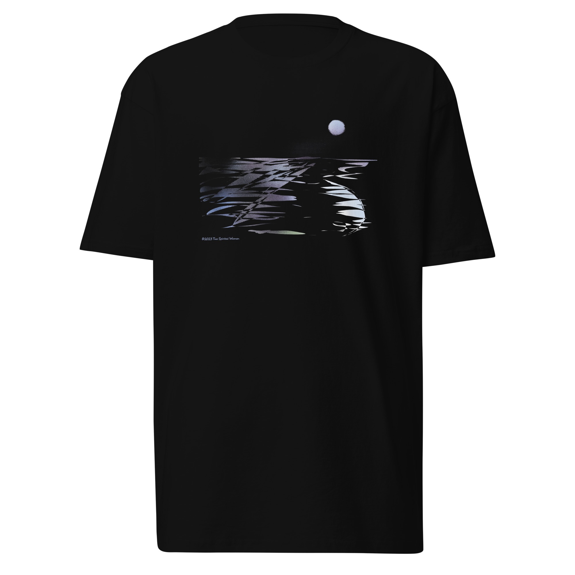 MOONLIT BEACH - Men’s Premium Heavyweight Tee - Image 2