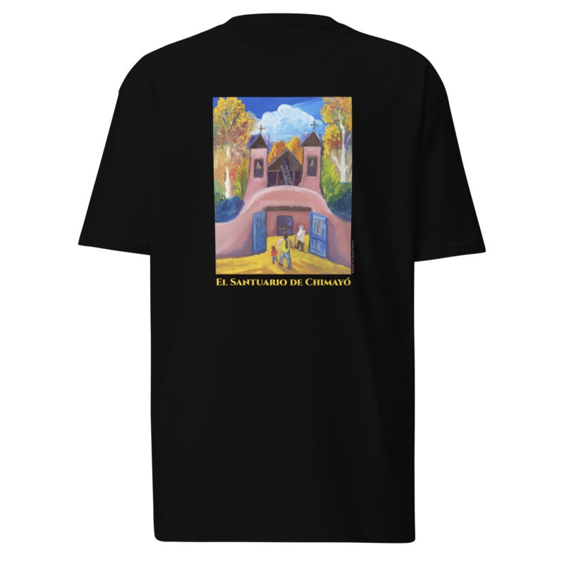 VISITING EL SANTUARIO - Men’s Premium Heavyweight Tee - Image 4