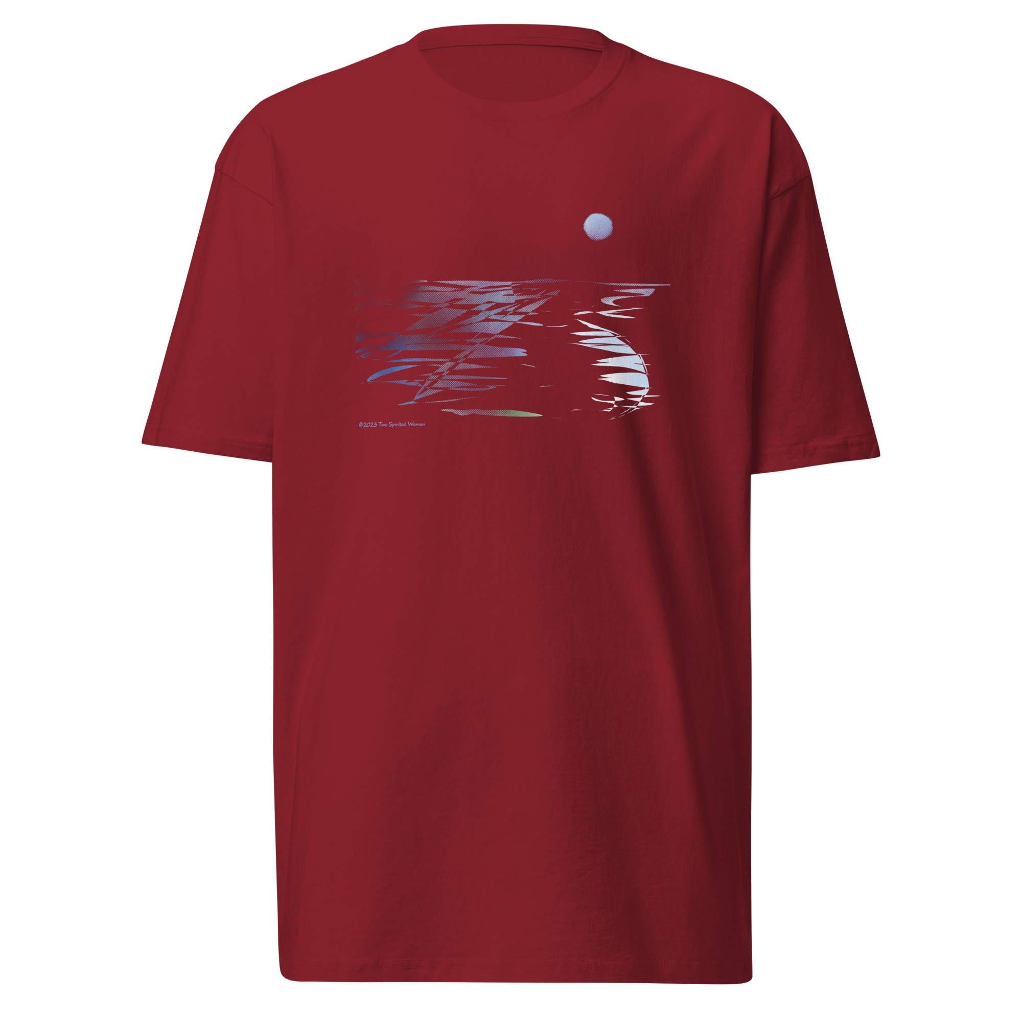 MOONLIT BEACH - Men’s Premium Heavyweight Tee - Image 4