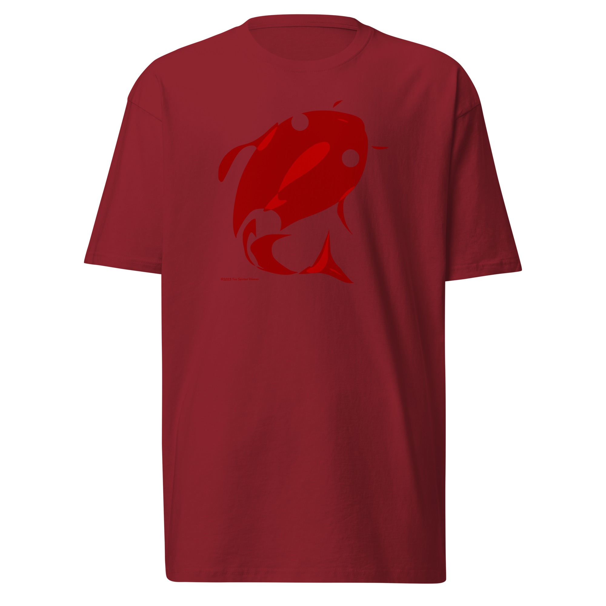 RED FISH - Men’s Premium Heavyweight Tee - Image 3
