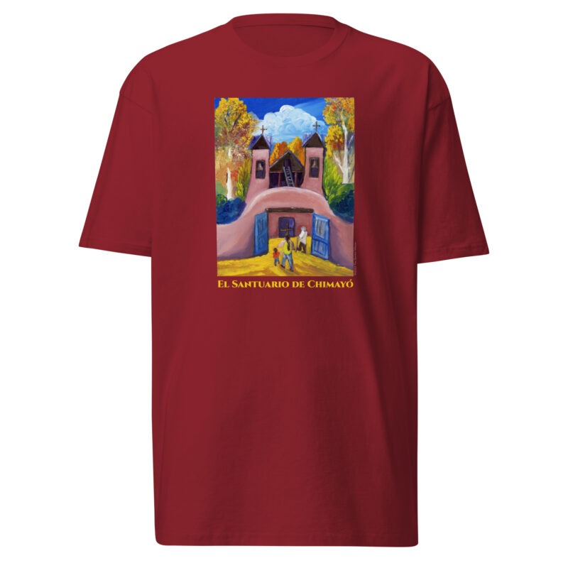 VISITING EL SANTUARIO - Men’s Premium Heavyweight Tee - Image 3