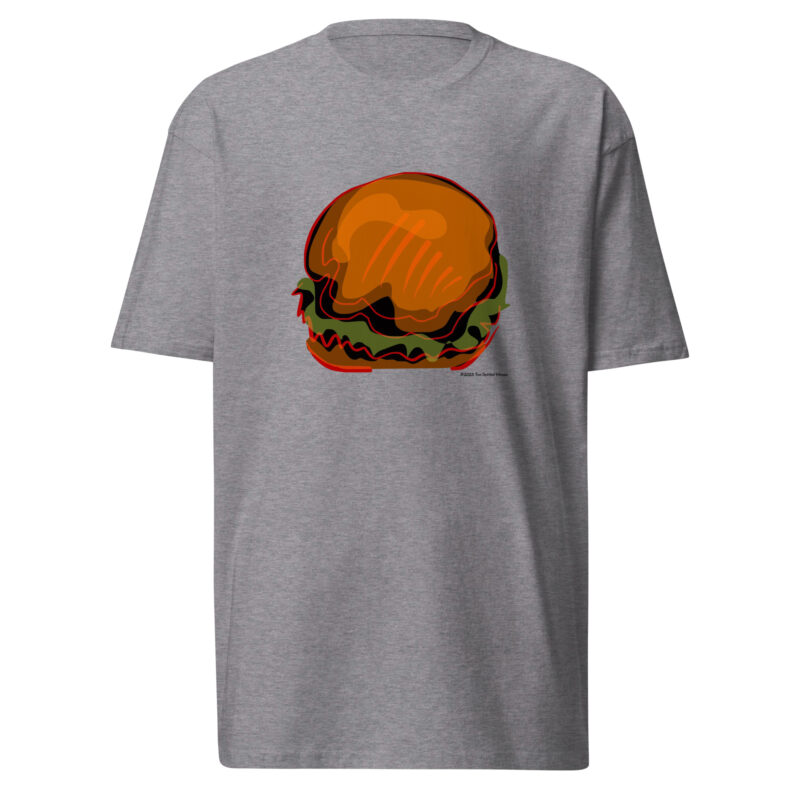 BURGER - Men’s Premium Heavyweight Tee - Image 4