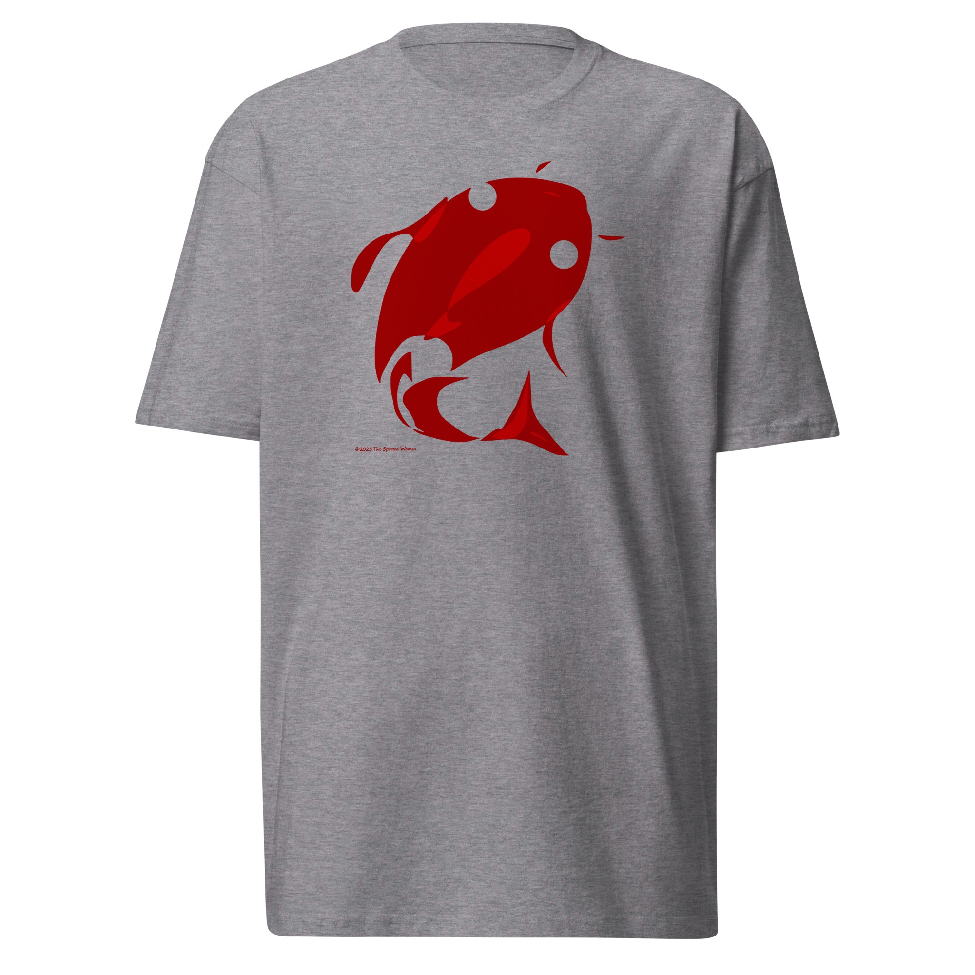 RED FISH - Men’s Premium Heavyweight Tee - Image 4