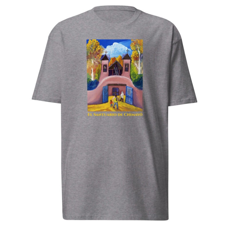 VISITING EL SANTUARIO - Men’s Premium Heavyweight Tee - Image 6