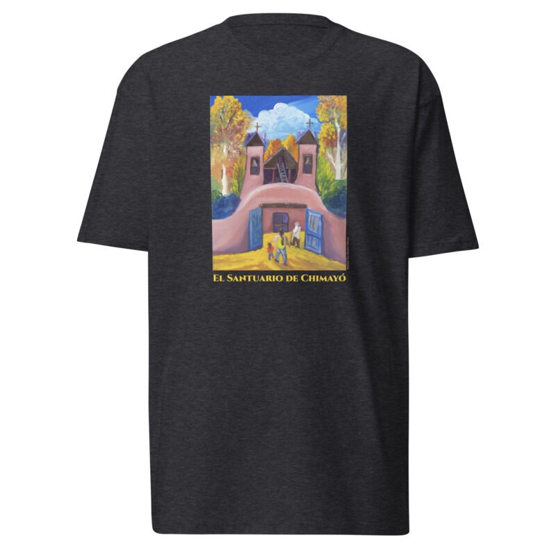 VISITING EL SANTUARIO - Men’s Premium Heavyweight Tee - Image 5
