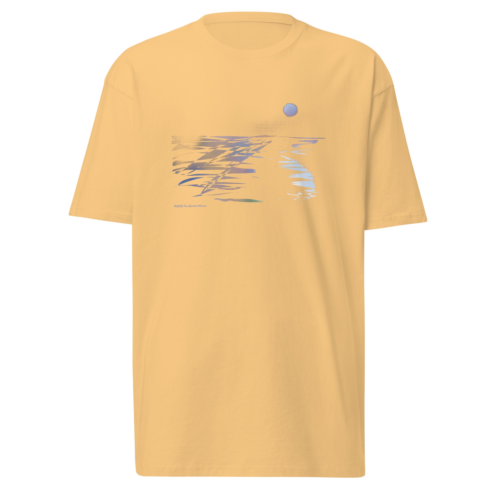 MOONLIT BEACH - Men’s Premium Heavyweight Tee - Image 6