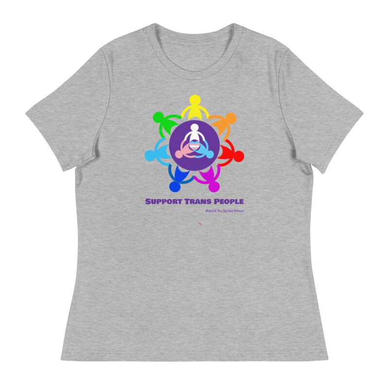 SUPPORT TRANS PEOPLE - Women's Relaxed T-Shirt - Image 6