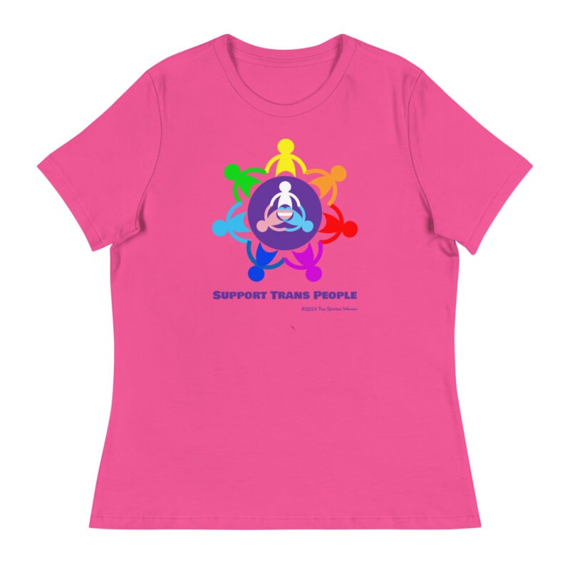SUPPORT TRANS PEOPLE - Women's Relaxed T-Shirt - Image 5