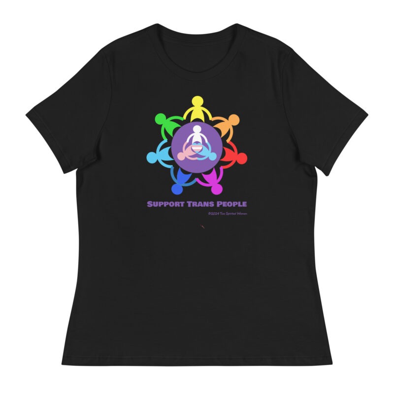 SUPPORT TRANS PEOPLE - Women's Relaxed T-Shirt - Image 3