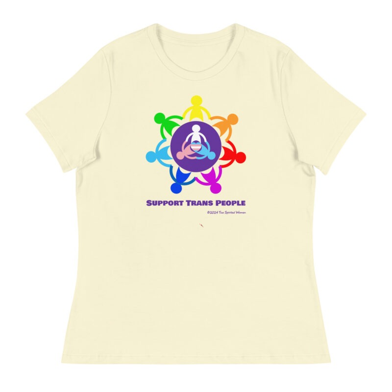 SUPPORT TRANS PEOPLE - Women's Relaxed T-Shirt - Image 10