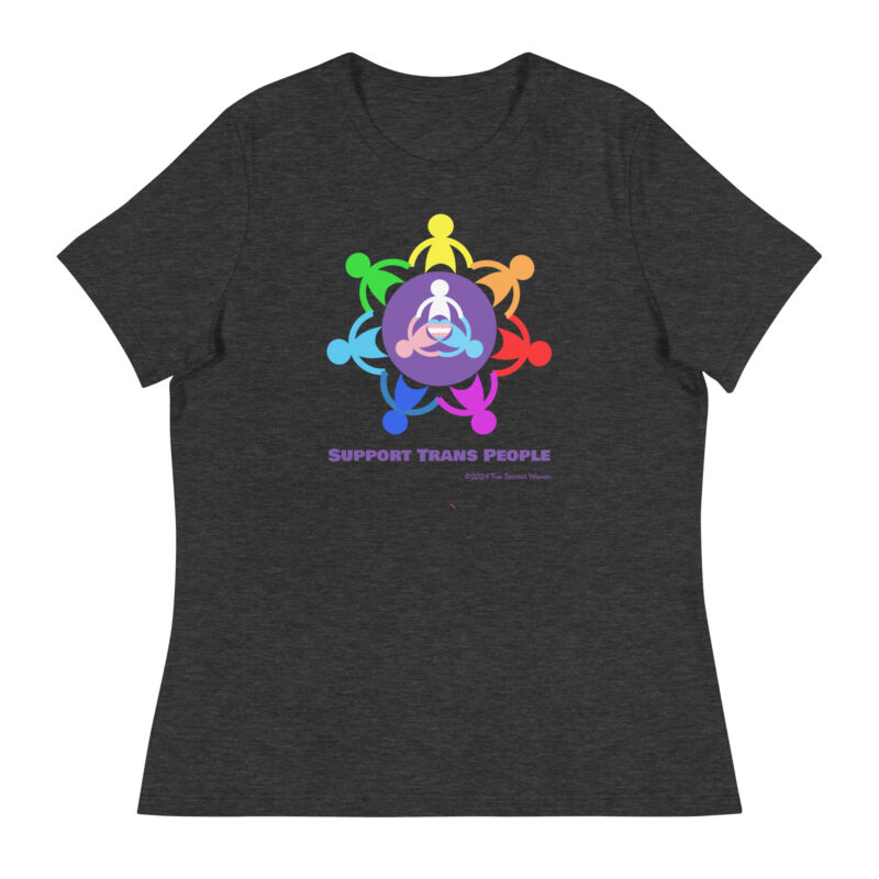 SUPPORT TRANS PEOPLE - Women's Relaxed T-Shirt - Image 4