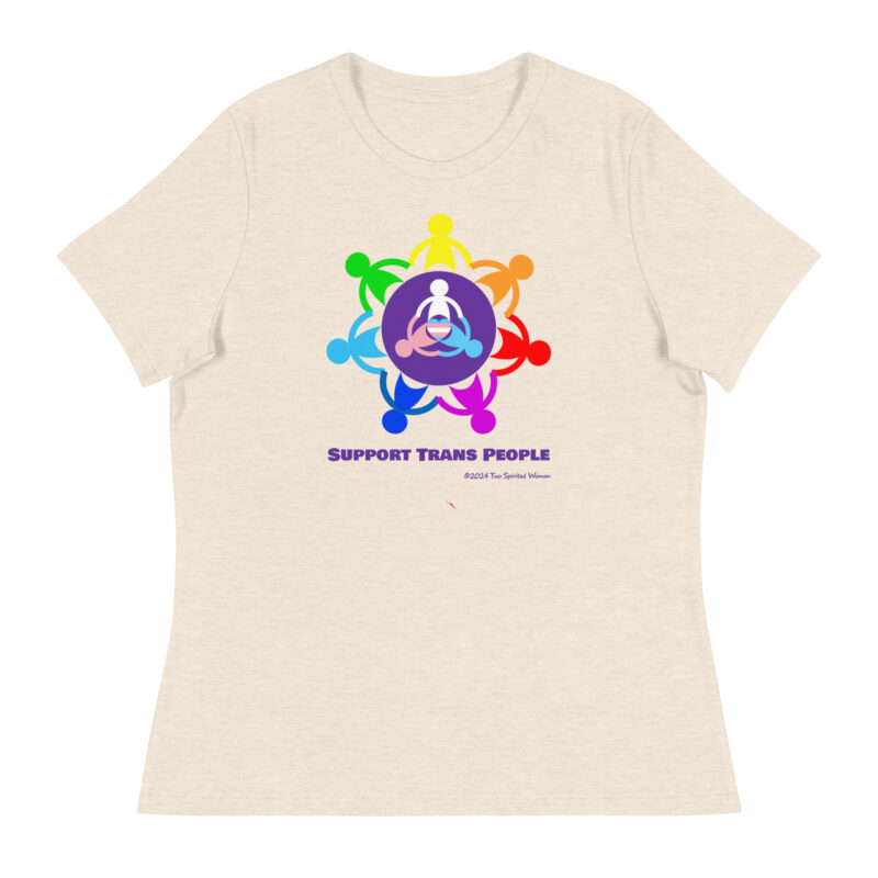 SUPPORT TRANS PEOPLE - Women's Relaxed T-Shirt - Image 9