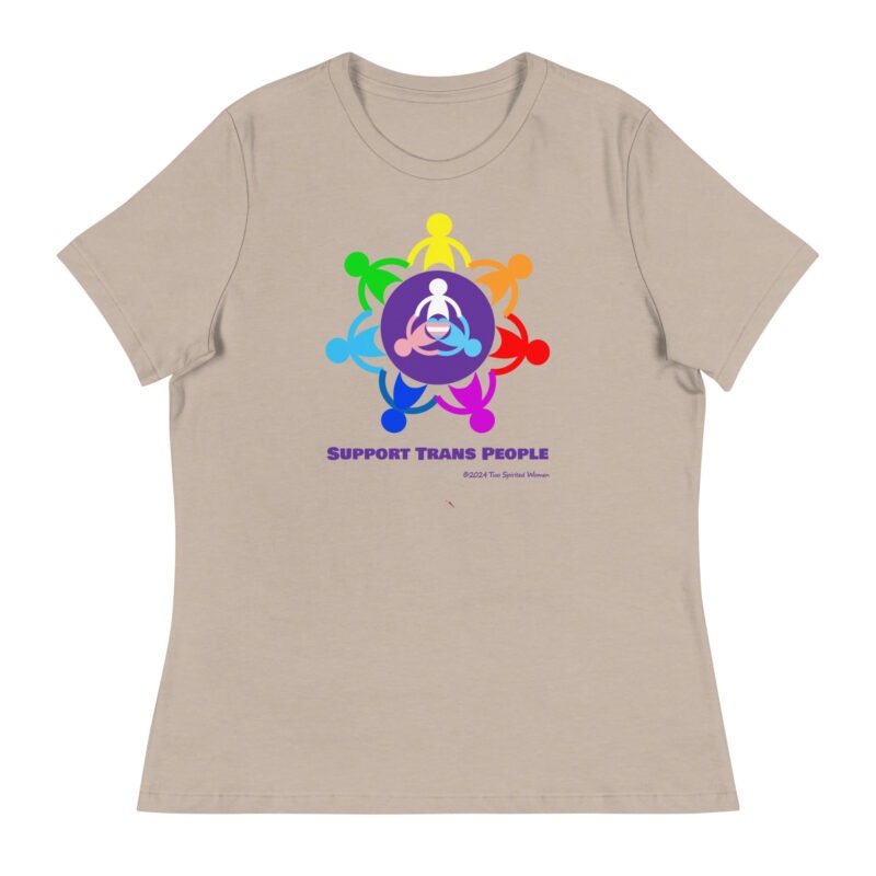 SUPPORT TRANS PEOPLE - Women's Relaxed T-Shirt - Image 7