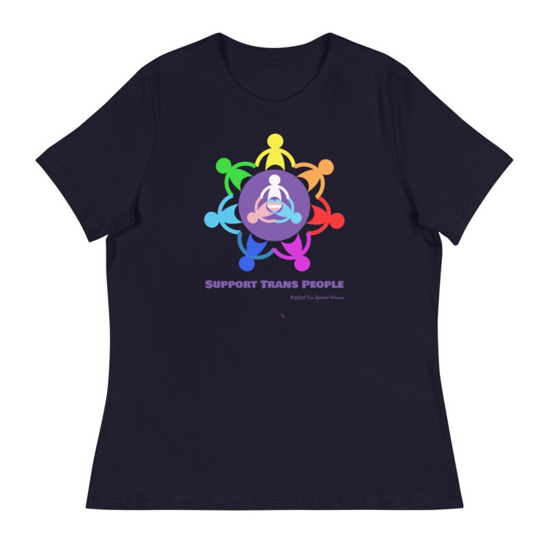 SUPPORT TRANS PEOPLE - Women's Relaxed T-Shirt - Image 2