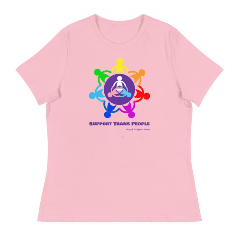 SUPPORT TRANS PEOPLE - Women's Relaxed T-Shirt - Image 8