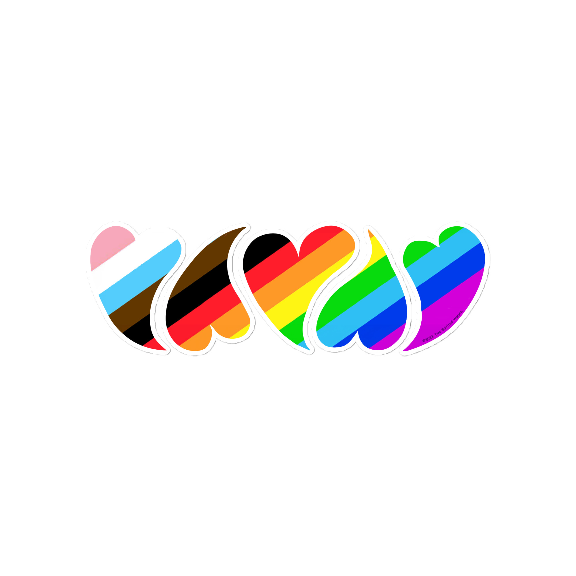 HEARTS OF PRIDE - Vinyl Sticker/Bumper Sticker