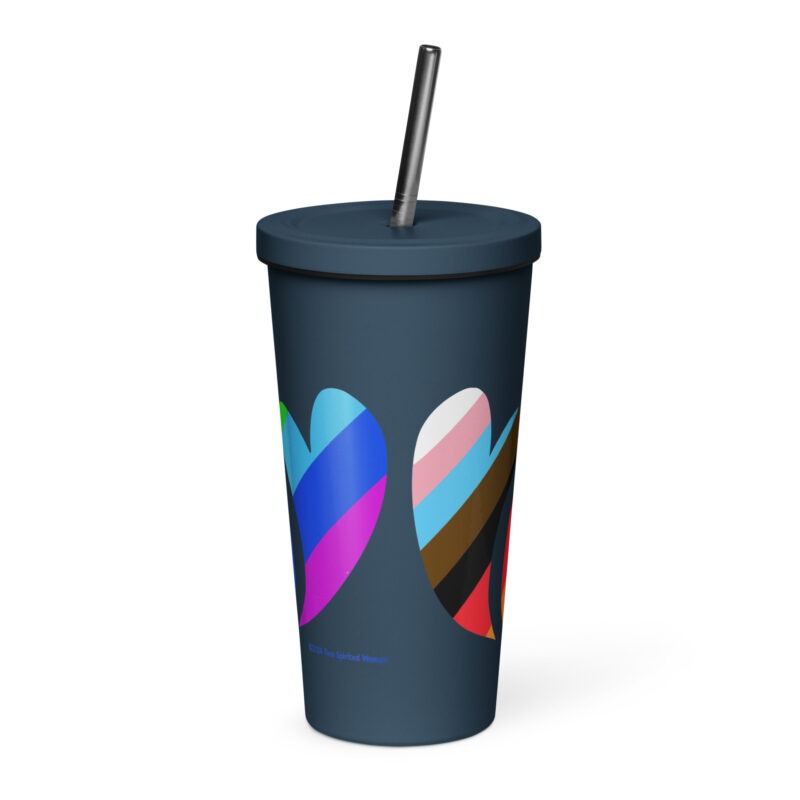 HEARTS OF PRIDE - Insulated Tumbler with a Straw - Image 3